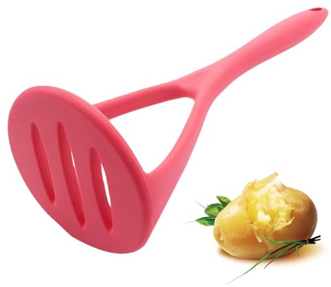 Schiacciapatate resistente ai, tritatutto da cucina di qualità alimentare, pressa a mano con impugnatura comoda, tritatutto multiuso per verdure, utensile sicuro e adatto alle pentole, mais