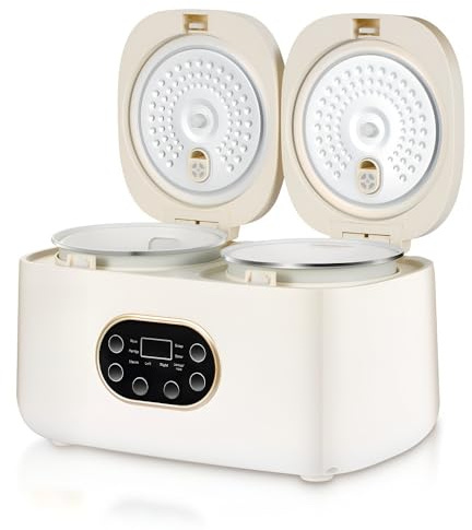 Cuociriso Elettrico Automatico Intelligente Con Doppie Pentole In Acciaio Inossidabile For Una Cucina Casalinga Sana, Elettrodomestico Da Multifunzionale