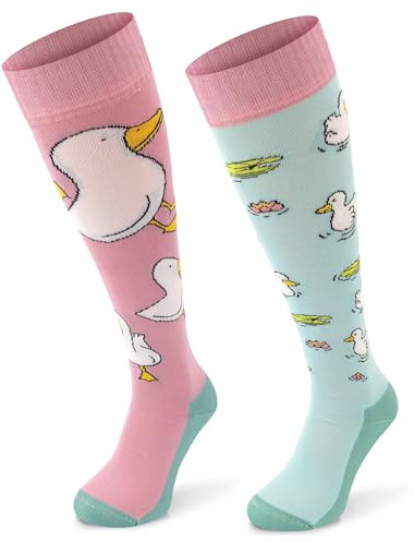 COMODO TECHNICAL SOCKS - Calcetines de equitación - Calcetines hasta la rodilla - Calcetines finos con estampado - Transpirables, Verano, Para jinetes, Mujer, Hombre, Coloridos, SJBW,