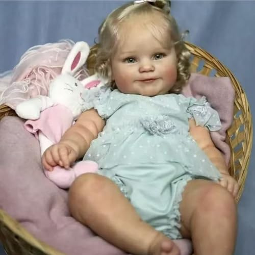 antboat Lebensechte Reborn Babypuppen Mädchen 24 Zoll 60cm Weiches Silikon Vinyl Neugeborenes Babyspielzeug Handgemacht Reborn Baby