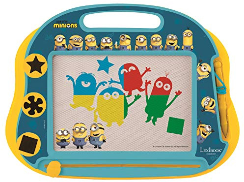 Lexibook, Minions, Zeichentafel, gelb/blau, CRDES550 | Stift & Stempel inklusive, kreatives Spielzeug für Jungen und Mädchen