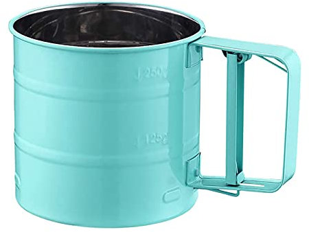 Mehlsieb, Backsiebbecher, Sifter zum Backen, Mehlsieb mit 24 feinen Maschen, Edelstahl Handbacksiebbecher für Zucker, Mehl, Kaffeepulver