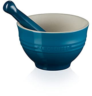 Le Creuset Mörser aus Steinzeug, 360 g, 300 ml, Deep Teal, 81209306420003