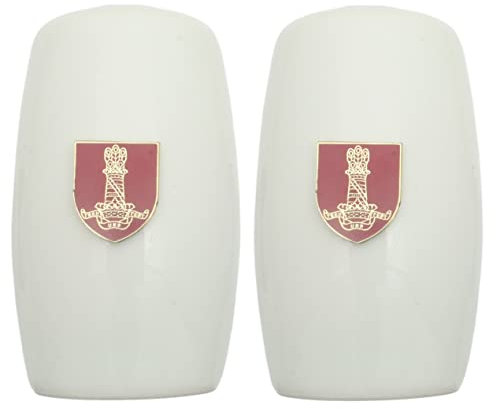 11th Hussars China Salt and Pepper Shakers Cruet Set Modern White CSP ME18