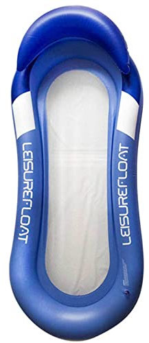 AADECOR Aufblasbarer Pool-Liegeschwimmer - Schwimmbecken Aufblasbarer Liegestuhl - Water Hammock für Schwimmbecken Schwimmendes Pool-Party-Spielzeug für Erwachsene und Kinder,BluenoCanopy