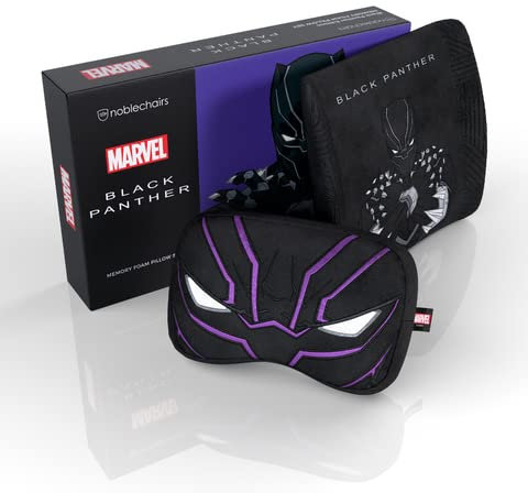 noblechairs Gaming Stuhl Kissen Set Black Panther Edition - Chair Pillow - Kissen Für Gaming Stuhl - Gaming Nackenkissen - Kopfstütze Stuhl - Lendenkissen