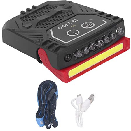 Tbest LED-Clip-On-Cap-Licht, Hut-Clip-Licht, LED-Kopflicht, Wiederaufladbar, Wasserdicht, Hell, Bewegungssensor-Kopflampe für Camping, Radfahren, Laufen, Angeln