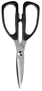 ZzzaNa jd Craft Scissors Schere, geeignet for Büro und Handarbeit, Edelstahl, mit schwarzen Griffen, Länge: 17,8 cm Schere