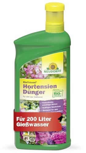 Neudorff BioTrissol HortensienDünger - Organischer Bio-Dünger für prächtige Blüten im Beet und Kübel, mit Extra Eisen und hohem Kaliumgehalt, 1 Liter