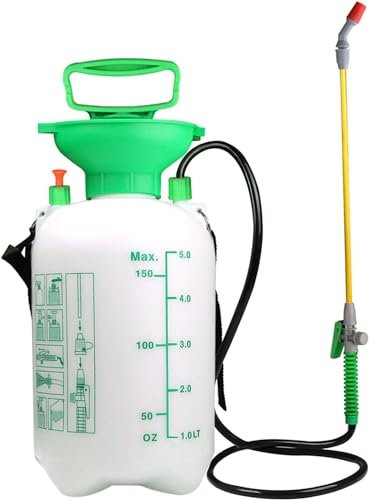 UTTAM Pressure Sprayer for Gardening, Pump Action Garden Sprayer with Plastic Lance, Easy Use for Watering & Distributor of Plant Feed, Fertiliser, Weed Killer, Insecticides, Pesticides (8 Litre)
