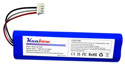 Kunbow 3200mAh Li-Ion Akku, Ersatzakku für Ecovacs Deebot N8, Deebot N8+, Deebot N8 Pro, Deebot N5, Deebot Ozmo 900, Ozmo 920, Ozmo 930 staubsauger. (14.8V/47.36Wh)
