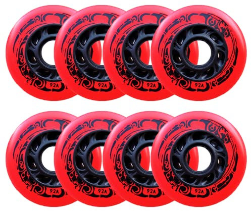 Skateboard-Räder, Inline-Rollschuh-Räder, Ersatzräder für Inline-Skates für drinnen und draußen, 8er-Pack