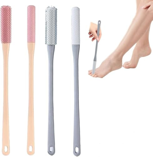 Zehenspalt-Reinigungsbürste | Silikon Zehenbürste Mit Langem Griff | Fußwäscher In Der Dusche | Fußpflege Für Senioren, Ältere Menschen, Männer Und Frauen