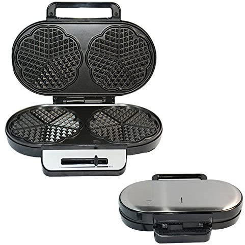 Belgischer Doppelwaffelautomat Waffeleisen Für Zwei Waffeln Mini Waffelmaschine Mit Temperaturregelung Doppelseitige Gleichmäßige Erwärmung Für Fluffige Goldene Waffeln, Paninis, Hash Browns 1200W