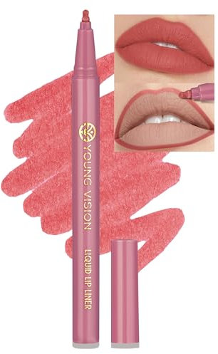 Jutqut Wasserfester Lipliner, Lippenstift Long Lasting, Waterproof Wischfest Lip Liner, Matte Liquid Lippenkonturenstift, High Pigmented Makeup Lip Pencil, Smooth Lippenliner, natürlich Lipstick,04