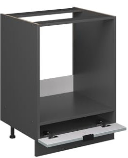 Vicco Herdumbauschrank Fame-Line, Hellblau-grau, 60 cm, AP Eiche, zur Kombination mit weiteren Modulen der Fame-Line Serie