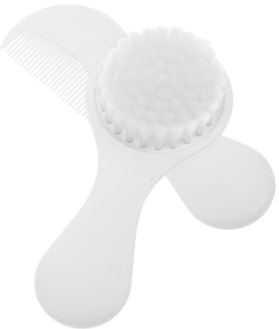 Toyvian 2pcs Baby Hair Brush and Comb Set, Soft Bristles, Gentle Scalp Massage, Plastic, for Newborns and Toddlers, Cradle Cap Care