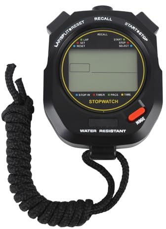 Digitale Sport-Stoppuhr, Timer, Sport-Stoppuhr, Timer, elektronisch, digital, 2 Alarme, Metronom-Funktion, Fitness-Schiedsrichter