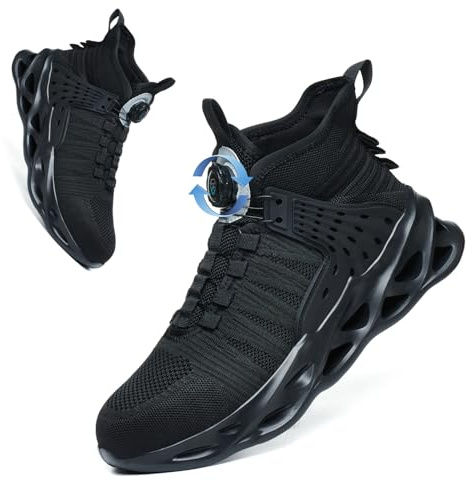 PJZHJI Chaussures de Sécurité Hommes Légère Basket de Securite Confortable Chaussure de Travail avec Embout en Acier 787A Noir 39
