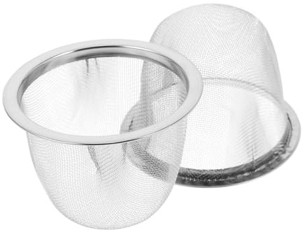 KOCKSHION Filtre Thé pour Tasse en Acier Inoxydable, Passoire à Thé Réutilisable, Facile à Nettoyer, Lot de 2, Diamètre 5,3cm