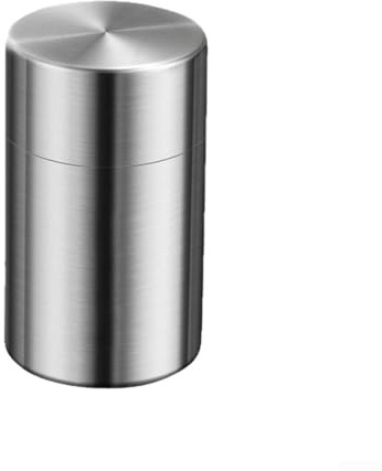 Durashmall 304 Edelstahl Luftdichte Teedose Doppeldeckel Versiegelte Vorratsdose mit breiter Öffnung für losen Tee, Kaffee, Nüsse, Körner, rostbeständiger Behälter (große Größe)