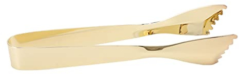 Eiszange Aus Edelstahl, Lebensmitteltauglich, Rutschfest, Kupferbeschichtet, Für Küche Und Bar - Sicheres Greifen, Kompaktes Design, Vielseitig Einsetzbar (Vergoldet)