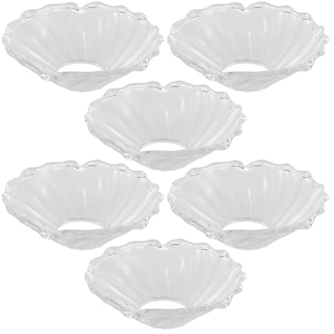 IMIKEYA Kerzen Tropfenfänger aus Glas Runder Wachshalter mit Tropfschutz für Kerzen 6 Stück Elegantes Design für Partys und Feiertage Verhindert Wachs Tropfen