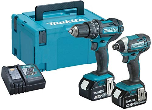 Makita DLX2131J 18v Twin Pack DHP482 Combi Drill + DTD152Z Impact Driver 3.0AH