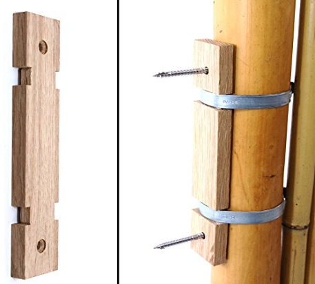 bambus-discount.com Bambusrohr Zaun Verbinder Bambuszaun Montagehelfer mit 5-7cm Schellen - Verbindungselement Befestigung an Pfosten oder Wand