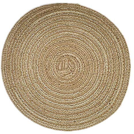 Molinter Juego de manteles Redondos Trenzados, Salvamanteles Individuales Posavasos para Mesa de Comedor, 2 Unidades