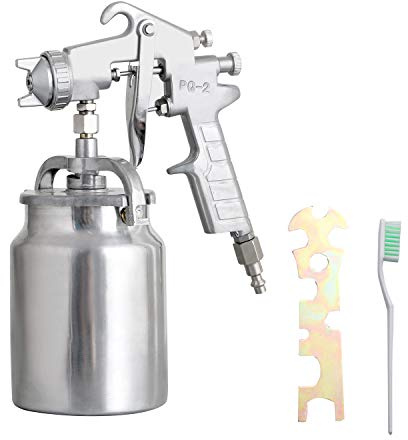 Professional Siphon Feed Spray Gun - 1.8mm Nozzle for Spraying Oil-Based or Latex Paints, with Cleaning Kits and Cup