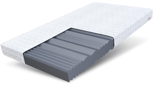FDM Matratze 120x200 cm Härtegrad H3 Höhe 16 cm Kaltschaummatratze Schaumstoffmatratze 7 Komfortzonen mit Hypoallergenem Waschbarem Premium-Bezug Oeko-Tex Comfort MAX