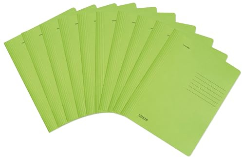 FALKEN 10x Karton-Schnellhefter Intensiv gefaltet DIN A4 hellgrün | Made in Germany kaufmännische und Behördenheftung Blauer Engel ideal für Büro und Schule Hefter