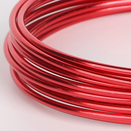 YTGZS Aluminiumdraht Hochwertiger Draht zum Basteln und Modellieren Dekodraht aus Aluminium,Mehrfarben Durchmesser 2.5mm Länge 15m,Rot