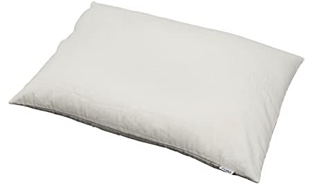 Kopfkissen 70x50 cm mit Füllung aus Dinkelspelz, Dinkelkissen mit Reißverschluss, Dinkel nachfüllbar. Mit abnehmbarem Bezug (Schwarz)