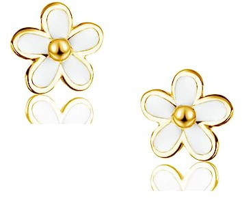 SLUYNZ 925 Sterling Silber Blume Ohrstecker Ohrringe für Damen Mädchen kleine Blume Ohrringe
