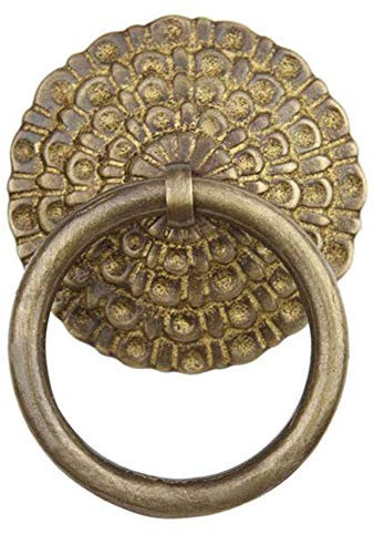 XUJIAM Haustürklopfer, Türklopfer, Türgriffklopfer Messing Türklopfer Schnalle Antikes Gebäudezubehör Klopfer (Color : Green Bronze, Size : 6.5CM)