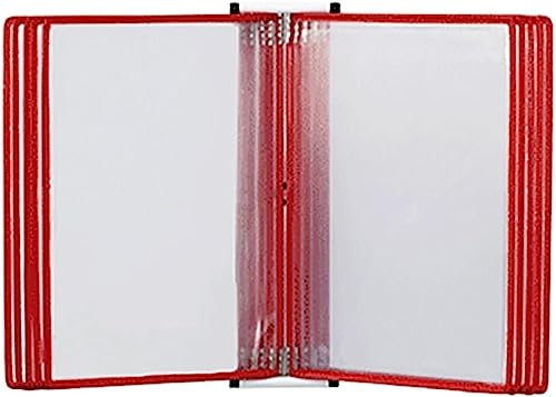 Hängemappen-Organizer für die Wand, Sichtwandmappe A4, 20 Hüllen(Color:Svart)