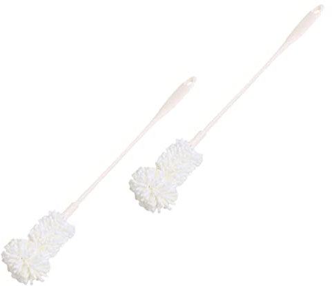 HAPINARY Bottle Brush Feeding Bottle Scrubber 2pcs Set Long Handle Sponge Heads for Thermal Cup for Kitchen and Travel Use