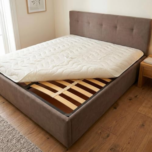 MAXIME MAISON - Couvre-Sommier, Cache Sommier 140x190 Matelassé Made in Italy, Protege Sommier 140 x 190, sous Matelas avec des Lacets aux Coins, Matériau Hypoallergénique, Anti-Acariens, Respirant