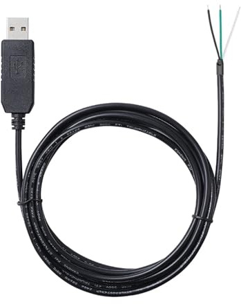 Hwmsza Prolific PL2303 USB to RS232 Serial 3 Core Wire End Converter Adapter Cable Compatible with USB-RS232-WE(1m)