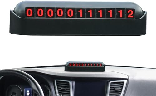 Placa de estacionamiento temporal para coche, placa de número de teléfono de coche, tarjeta de aparcamiento compacta, decoración de tablero de coche, placa de estacionamiento temporal para