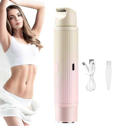 Tewzafiya Afeitadora eléctrica para mujer, Afeitadoras eléctricas para mujer - Afeitadoras de doble cabeza para mujer,Afeitadoras recargables USB Uso en húmedo y seco Afeitadora femenina impermeable