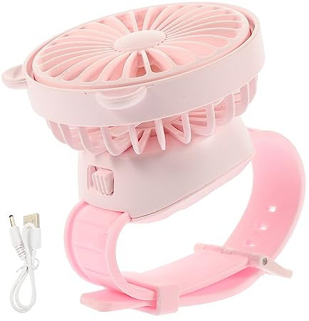 SWOOMEY Usb Fan Watch for Kids Adjustable Angle Handheld Fan with Wrist Strap Cute and Portable Accessory Random
