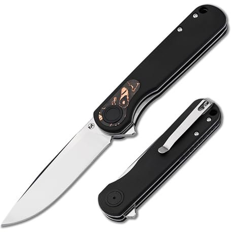 Magnum BÖKER Braddock Black – Einhand Flipper Messer mit G10 Griff schwarz – modernes Taschenmesser mit Linerlock & Clip – Klappmesser mit extra scharfer 8,2 cm Droppoint 440B Klinge