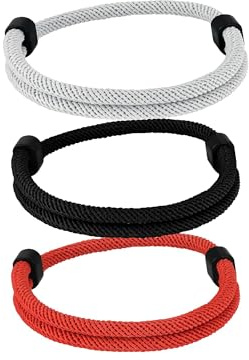 TempBeau Armband män svart segelrep surfararmband: Handgjorda surfararmband paracord för män och kvinnor nautiskt rep armband justerbart flätat armband