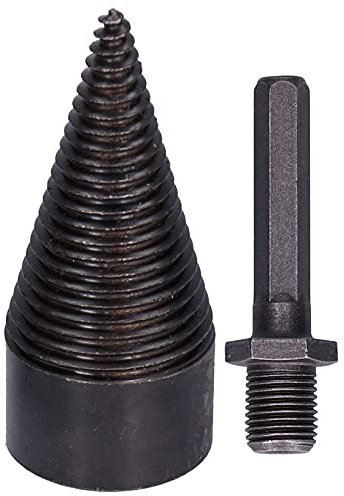 Juroupi 42mm Wood Splitter Bit Chopping Tool HighSpeed Steel for Electric Hammer Impact Drill (Hex Handle)