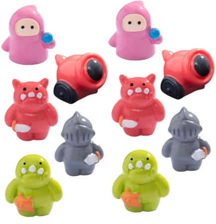 DECHOUS 10pcs Figurines Miniatures Figurines Micro Paysage Ornements pour Bricolage Fée Jardin Mignon Mini-Figures Animales pour La Bibliothèque De Bureau De Bureau Et Décoration