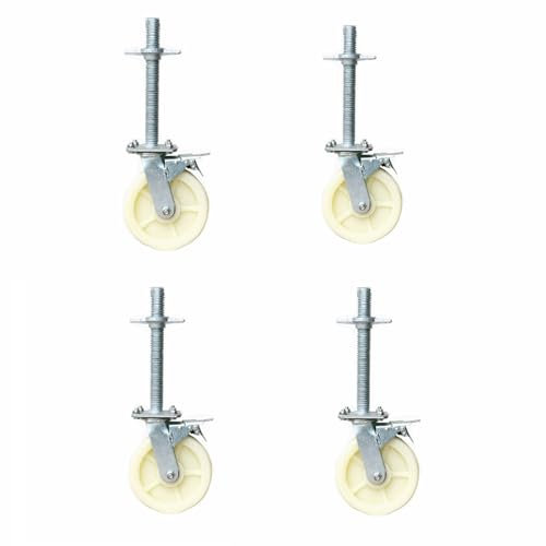 HUPQCVX Ruedas For Andamios De 6 Pulgadas Y 8 Pulgadas, Ruedas De Nailon Antienrollamiento Y Antioxidantes For Restaurantes E Industrias.(8in)