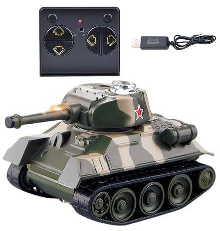 RC Tank - fjärrstyrda bilar | RC Tank pedagogisk leksak | Mini interaktiva leksakstillgångar lär sig pedagogiska leksaker för pojkar och flickor idealiska för inomhuslek i rummet